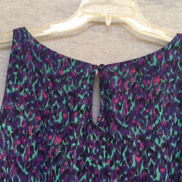 I ❤️ RONSON Cool Spring/Summer Abstract Design Fully Lined Ruffle Fly-Away Top - Picture 4 of 16